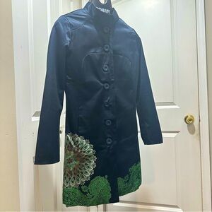 NEW ! DESIGUAL Navy Trench Coat / Fall & Spring Coat